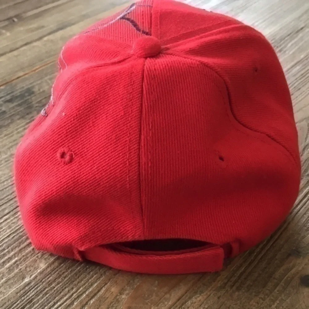 Poison Hat Red Embroidered size circumference around 21”